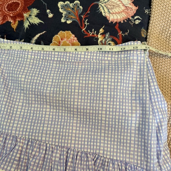 Lilly Pulitzer Rosalie Tiered Ruffle Mini Skirt in Light Lilac Gingham size 8 - Picture 9 of 11